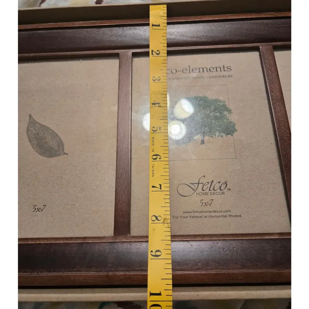 Fetco Eco-Elements Triple Photo Frame Sierra 2-Tone Espresso 5x7
